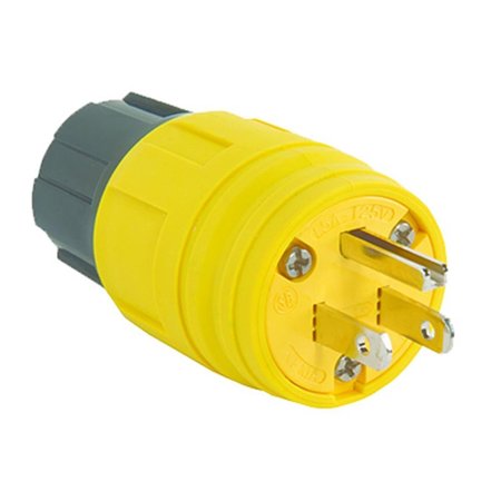 NEXTGEN PS14W47CCV3 Watertight Rubber Housing Plug; 15A; 125V; Yellow NE570242